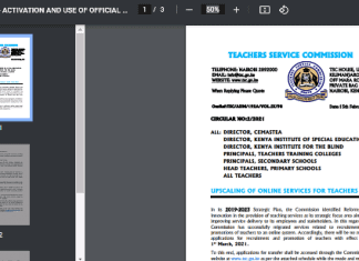 TSC goes fully digital, unveils E-platform for teachers; See this circular.