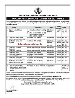 Dip and Cert in SNE KISE_Advert