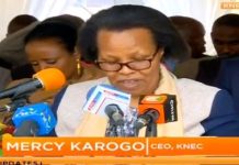 Knec Boss Dr. Mercy Karogo. Here are the top performers in the 2020 KCPE exams.