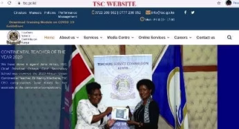 TSC website access and online services at https://www.tsc.go.ke/