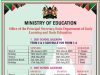 Ministry of education revised school calendar