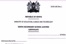 Kenya Secondary School Leaving Certificate 1 Kenya Secondary School Leaving Certificate