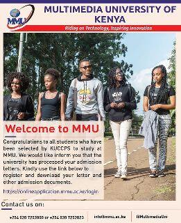 How to download Multimedia University of Kenya Kuccps admission letters 2023-2024
