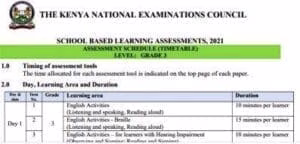 2021 Knec Grade 1, 2, 3 Assessment Timetables and Instructions (Revised and Final) 1 Knec 2021 grade 1-3 timetable
