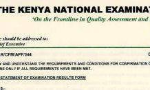 APPLICATION FOR STATEMENT OF EXAMINATION RESULTS FORM