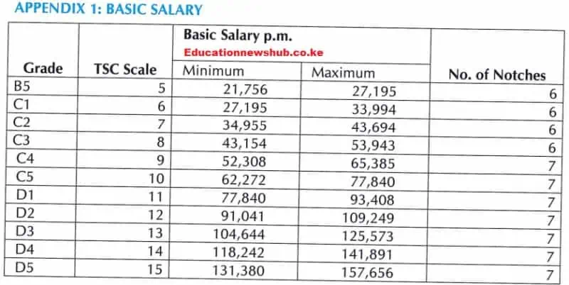 Basic Salary 2021-2025