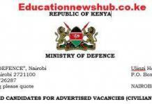KDF shortlisted applicants