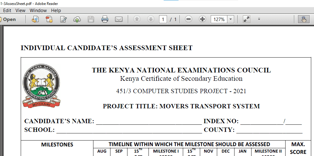 Knec guidelines on Computer Project. (2)
