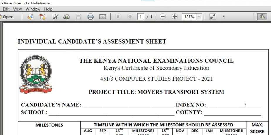 Knec guidelines on Computer Project. (2)