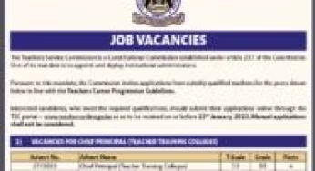 TSC announces promotions vacancies for teachers