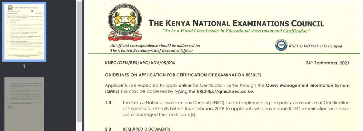 How to easily replace a lost KCPE or KCSE examination certificate