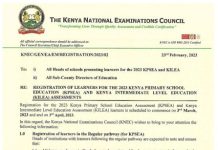 Knec 2023 KPSEA and KILEA Exams Registration