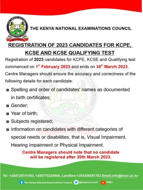 Knec KCSE, KCPE 2023 Exams