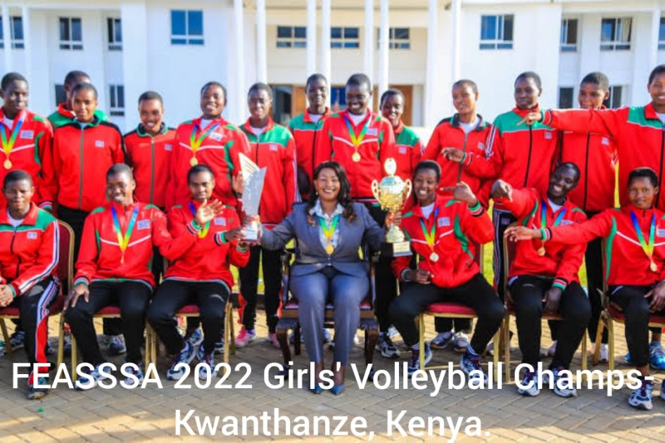 2022 East Africa Secondary Schools’ Games Volleyball Girls Champs Kwanthanze from Kenya.