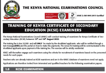 KCSE Examiners Training 2023