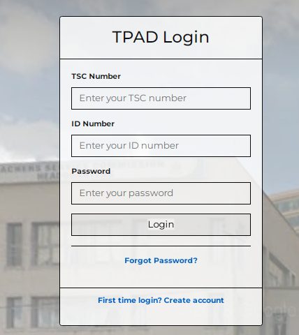 TPAD2 Portal Login Window