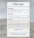 TPAD2 Portal Login Window