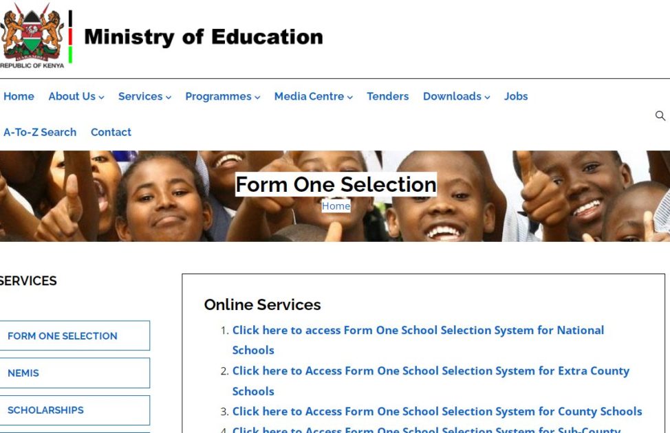 Form One Selection and Placement Portal