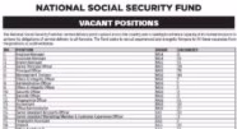 Latest Jobs at NSSF; Requirements, How to apply