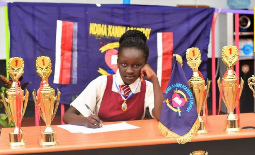 Emmaculate Washeke of Gilgil Hills Academy scored 427 marks in KCPE 2023; leading candidate in the country has 428 marks.