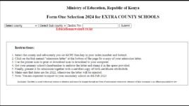 2024 Form one admission letters download portal.