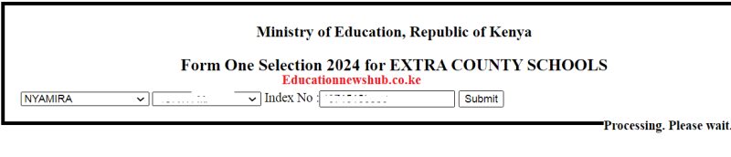Form one letter download status update
