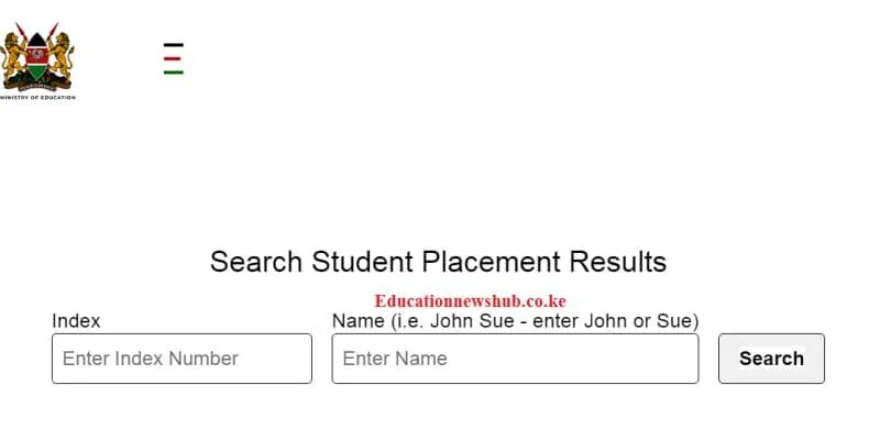 Form one placement results portal