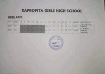 KAPROPITA GIRLS HIGH SCHOOL's KCSE RESULTS ANALYSIS