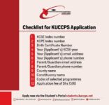 Checklist for Kuccps Application