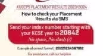 How to Check your 2025/2026 Kuccps Placement results online and via SMS Code