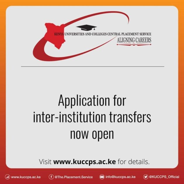 KUCCPS inter university application portal