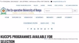 The Co-operative University of Kenya 2024/2025 KUCCPS Programmes Available for Selection 1 The Co-operative University of Kenya Kuccps Courses