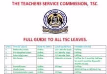 TSC Online Leave Application Portal 2 Full Guide to TSC leaves