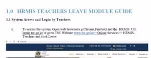 TSC Leave Application (Ultimate Guide For Teachers) 1 TSC leaves application Manual for teachers