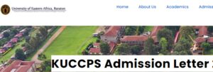 University of Eastern Africa, Baraton- KUCCPS Admission Letter Portal