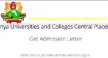 Kenyatta University kuccps admission letters portal login