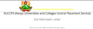 Kenyatta University kuccps admission letters portal login
