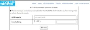 Kuccps admissions at Daystar University