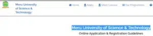 Meru University Admissions Portal