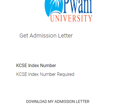 Pwani University Admissions Online Portal