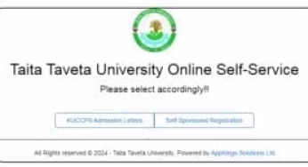 Taita Taveta University KUCCPS admission letters download, Portal login