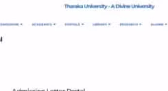 Tharaka University Kuccps Admission Letter & Lists Portal