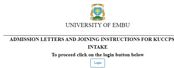 University of Embu Admissions