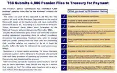 Pension Scheme for all TSC teachers and Civil Servants in Kenya