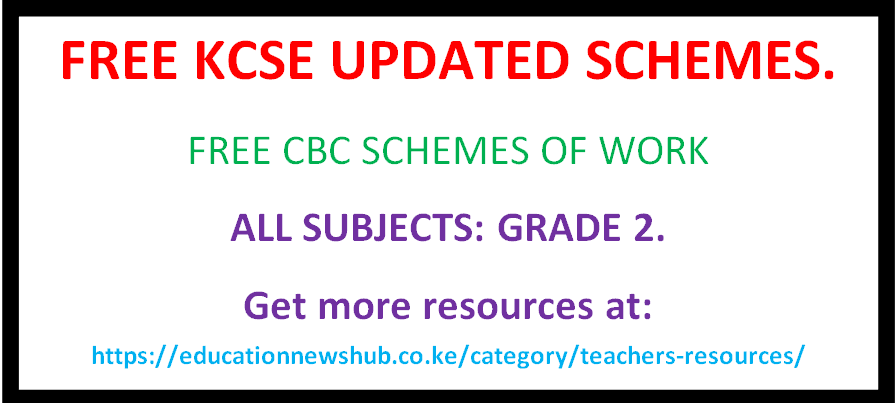 Free Grade 2 schemes of work