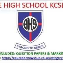 Alliance KCSE Full Revision Papers with marking schemes