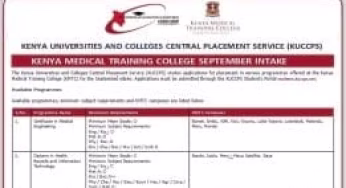 KMTC Training Opportunities (Courses) 2025/2026- Ultimate Guide