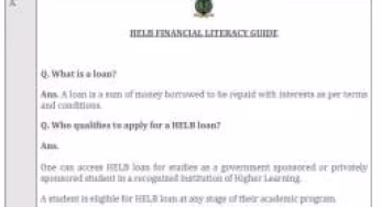Helb Financial Literacy Guide- Questions & Answers