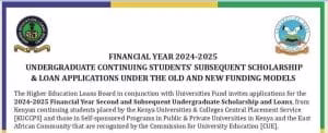 Helb opens portal for 2024/2025 Undergraduate Subsequent Scholarship and Loan application 1 Helb loan subsequent application guide for continuing students