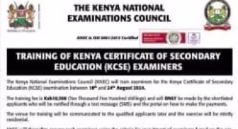 Knec Examiners Training 2024; Requirements, How To Apply, Examiners Portal